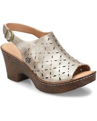 born diamond leather sling clogs