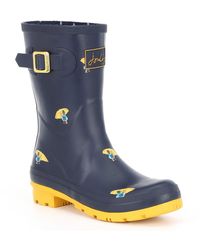 duck print rain boots