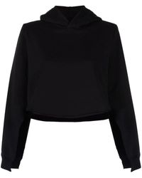 MM6 by Maison Martin Margiela Black Cut-out Sleeves Hooded Sweatshirt