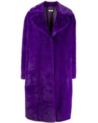P.A.R.O.S.H. Faux-fur Coat - Purple
