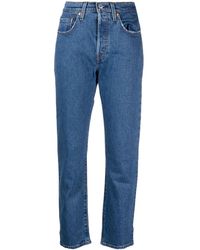 Levi's 501 Cropped Straight-leg Jeans - Blue