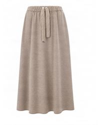 Herno - Drawstring Waist Maxi Skirt - Lyst