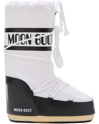 Moon Boot - Icon Bianco E Nero - Lyst