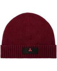 Peuterey - Berretto Cachemire Rosso Prugna - Lyst