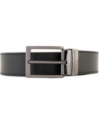 Emporio Armani - Cintura Reversibile Nera Girigia - Lyst