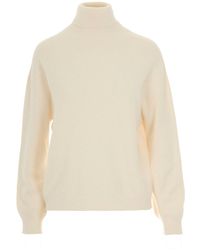 Liu Jo - Ivory Sequin Turtleneck Sweater - Lyst