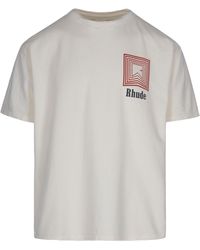 Rhude - T-Shirt Chevron Logo Repeat Tee Vintage - Lyst