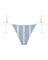 MC2 Saint Barth - Slip Bikini Marielle Crinkle Beach Stripes - Lyst