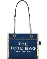 Marc Jacobs - The Denim Chain Small Tote Bag Dark Wash - Lyst