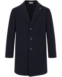 BRERAS Milano - Cappotto Tre Bottoni Blu - Lyst