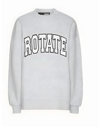 ROTATE BIRGER CHRISTENSEN - Felpa Girocollo Con Logo - Lyst