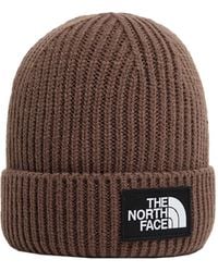 The North Face - Berretto Con Logo Box Marrone - Lyst