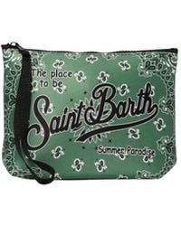 MC2 Saint Barth - Pochette Aline Bandana Verde Acqua - Lyst