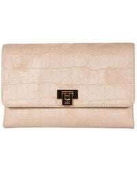 Elisabetta Franchi - Borsa Tracolla Suede Vaniglia - Lyst