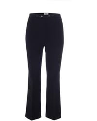 Elisabetta Franchi - Trumpet Polyester Flared Pants - Lyst