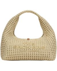 Marc Jacobs - Borsa Mini Sack Lurex Crochet Champagne - Lyst