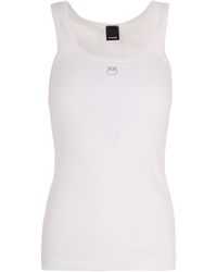 Pinko - Ribbed Tank Top Love Birds - Lyst