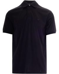 Emporio Armani - Polo Shirt Micro Acquila - Lyst