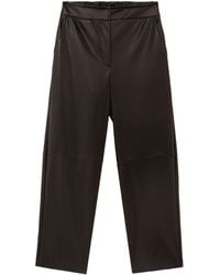 Alpha Studio - Pantalone Ecoplle Marrone - Lyst