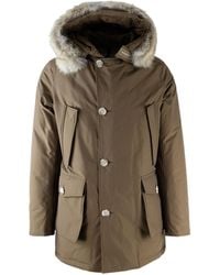 Woolrich - Parka Arctic Con Pelliccia Removibile Marrone - Lyst