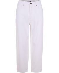 Pinko - Balloon-Fit Five-Pocket Jeans With Zip Closure - Lyst