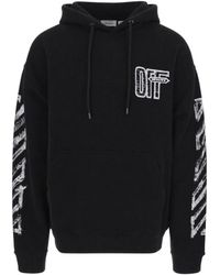 Off-White c/o Virgil Abloh - Felpa Logo Design Nera - Lyst