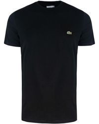 Lacoste - Maglietta Pima Nera - Lyst