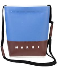 Marni - Borsa A Tracolla Con Logo Colorblock - Lyst
