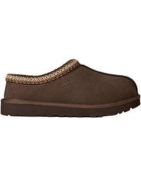 UGG - Suede Shearling Slip-On Clogs - Lyst