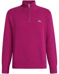 Lacoste - Maglione Half Zip Cardinal Chine - Lyst