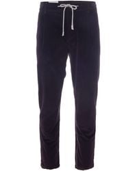 Eleventy - Jogger Velluto Bordeaux - Lyst