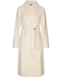 Max Mara - Cappotto Bcollag Bianco - Lyst
