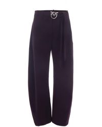Pinko - Satin-Feel Trousers - Lyst