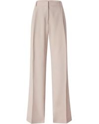 Pinko - Fluid Straight-Leg Trousers With Pressed Crease And Concealed Closure - Lyst