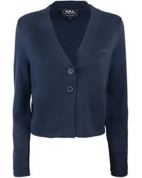 A.P.C. - Anna Dark Cardigan - Lyst