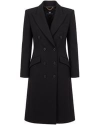 Elisabetta Franchi - Peaked Lapel Trench Coat - Lyst