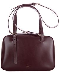 A.P.C. - Borsa A Mano Virginie Box Vino - Lyst