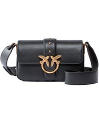 Pinko - Borsa A Spalla Mini Love Bag Slouchy Nero/Antique - Lyst