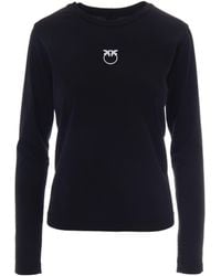 Pinko - T-Shirt Toblino Nero Limousine - Lyst