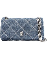 Marc Jacobs - Borsa A Tracolla The Quilted Denim Dual Chain Wallet - Lyst