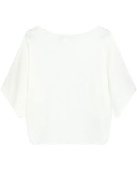 Alpha Studio - Maglia Kimono Latte - Lyst