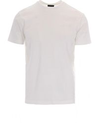 Emporio Armani - T-Shirt Lyocell Basic Snow - Lyst