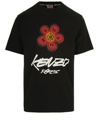 KENZO - T-Shirt X Futura 2000 Nera - Lyst