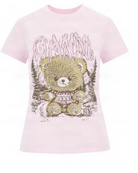 Ganni - Graphic Cotton T-Shirt - Lyst