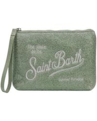 MC2 Saint Barth - Pochette Aline Lurex Verde Acqua - Lyst