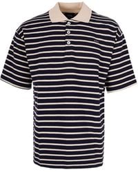 A.P.C. - Striped Polo - Lyst