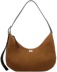 Ganni - Borsa Hobo Belt Medium Caramel Café - Lyst