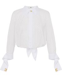 Elisabetta Franchi - Shirt With Strass - Lyst