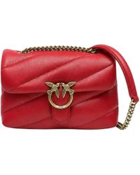 Pinko - Borsa Love Puff Baby Rosso Rio Antique - Lyst