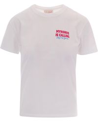 MC2 Saint Barth - Graphic Crew Neck T-Shirt - Lyst